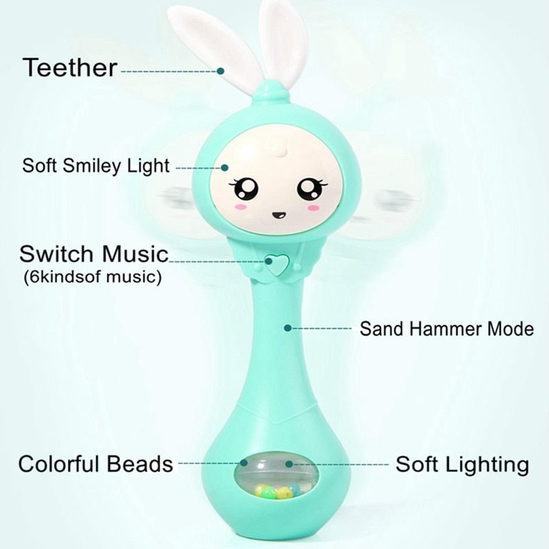 Baby Music Flashing Rattle - First Hugs