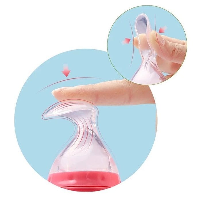 Baby Squeeze Feeding Spoon Silicone Bottle - First Hugs