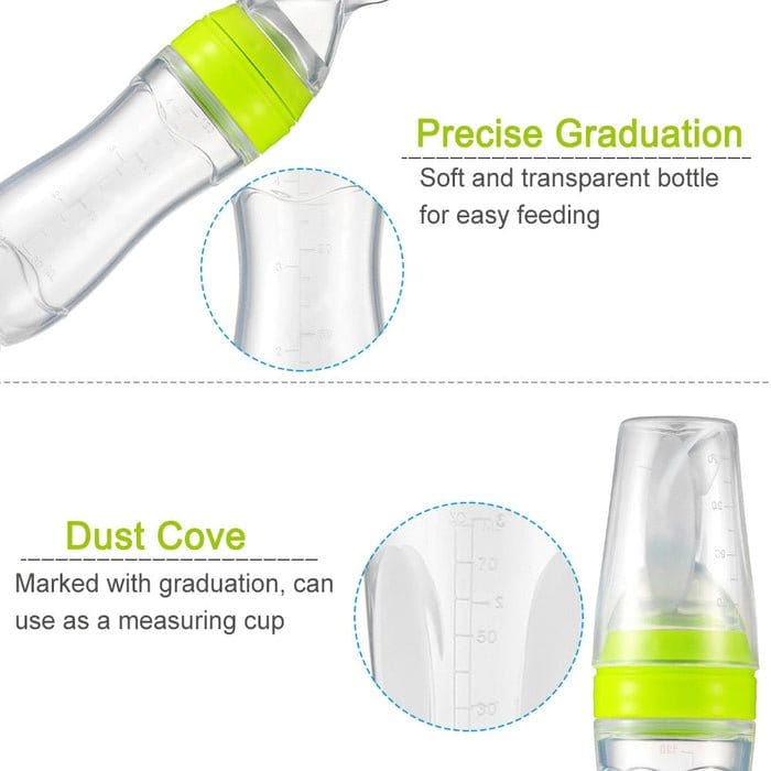 Baby Squeeze Feeding Spoon Silicone Bottle - First Hugs
